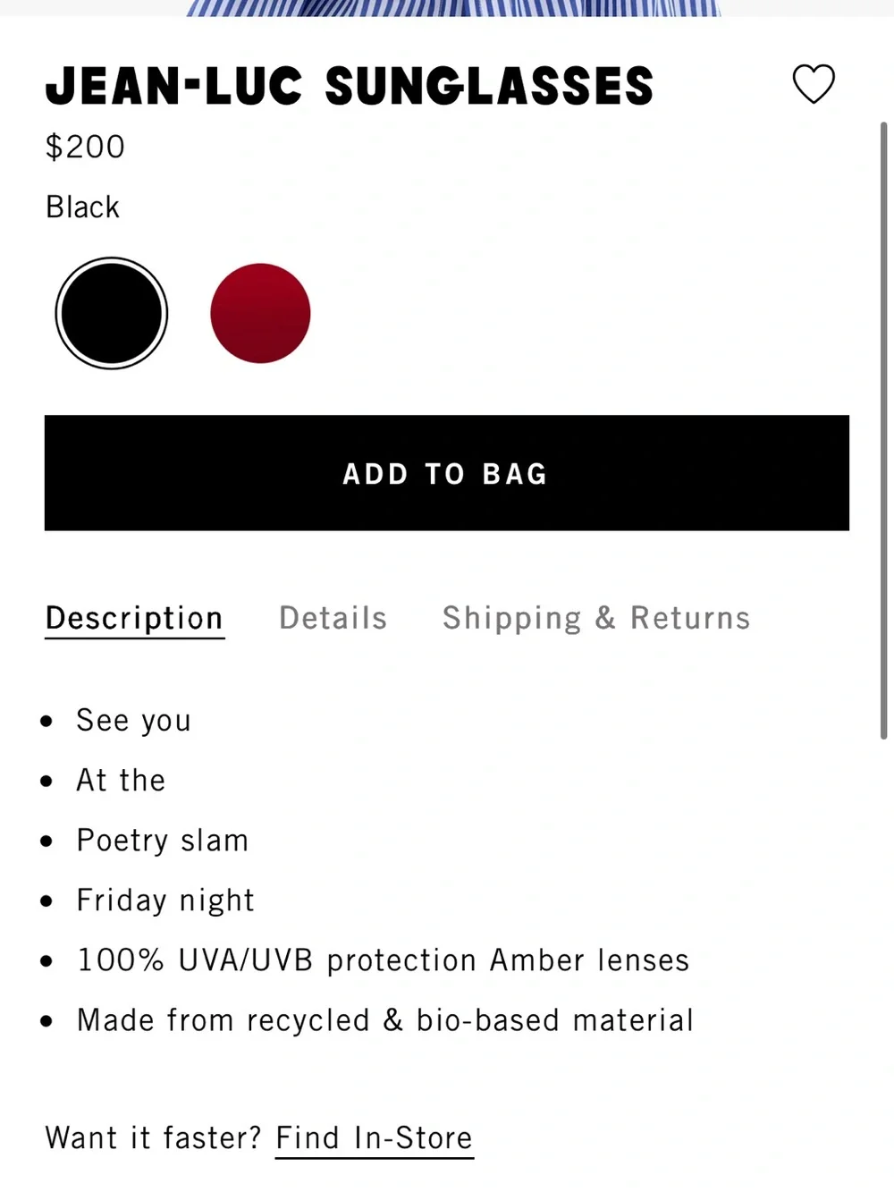 Clare V Jean-Luc Sunglasses - Dark Cherry NWT $200